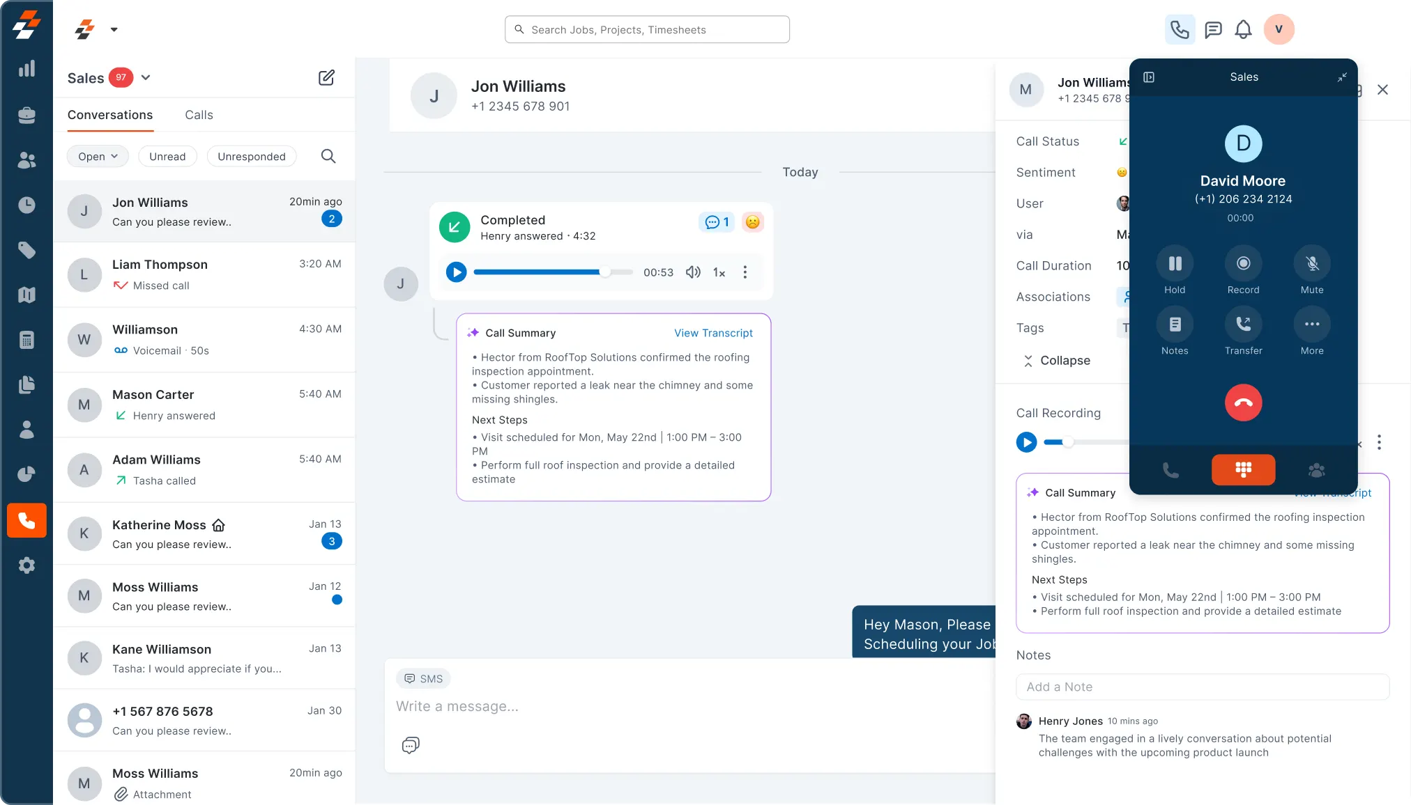 Zuper Connect — unified communications