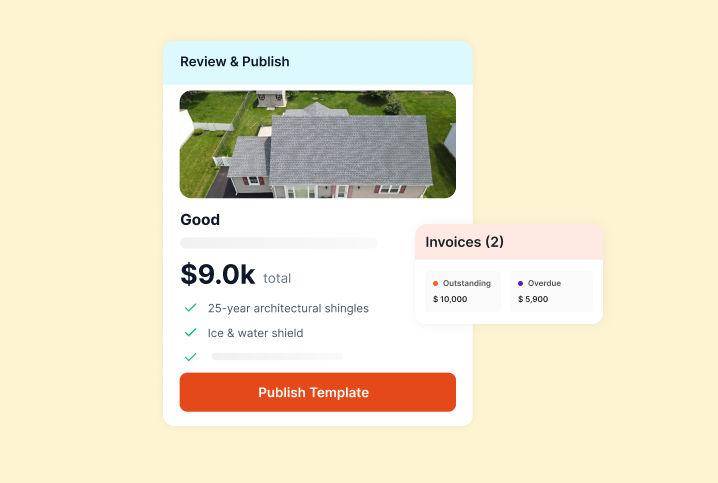 Zuper estimating and proposals interface
