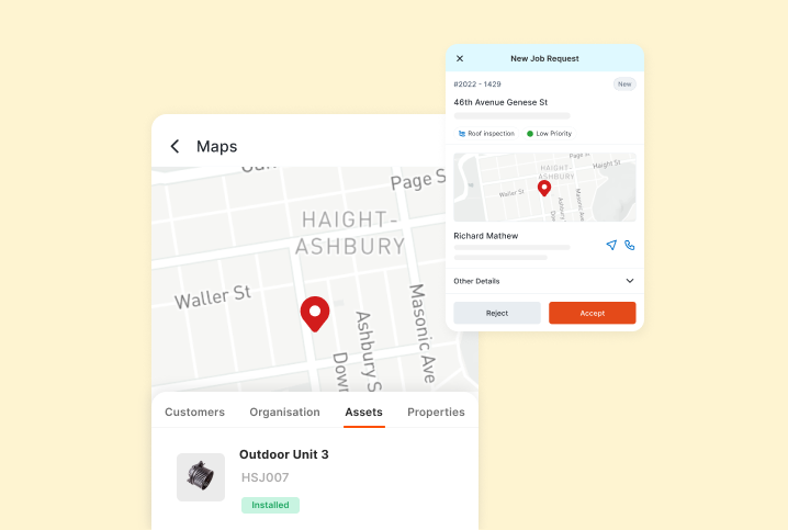 Zuper mobile app for roofing