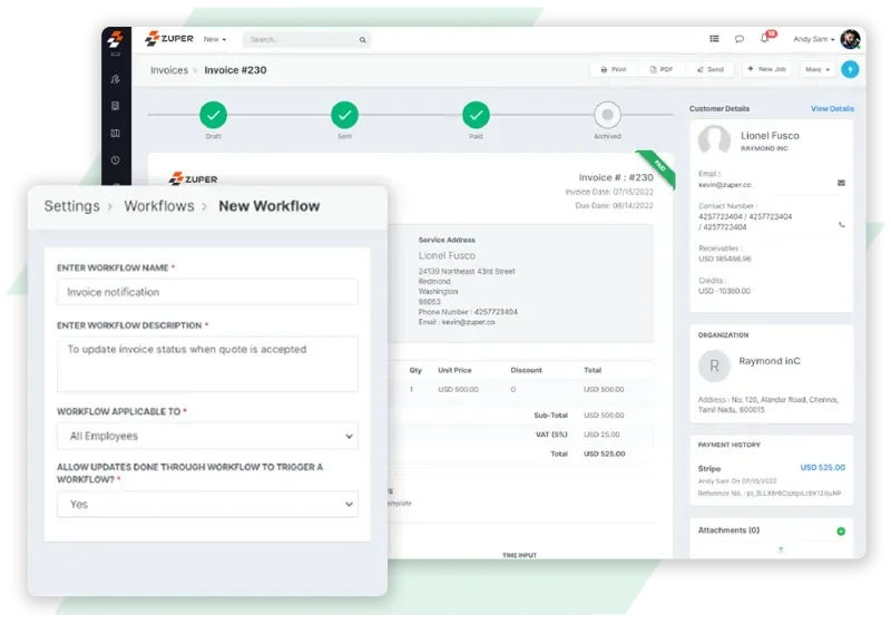 Job costing and financial reporting for field service businesses