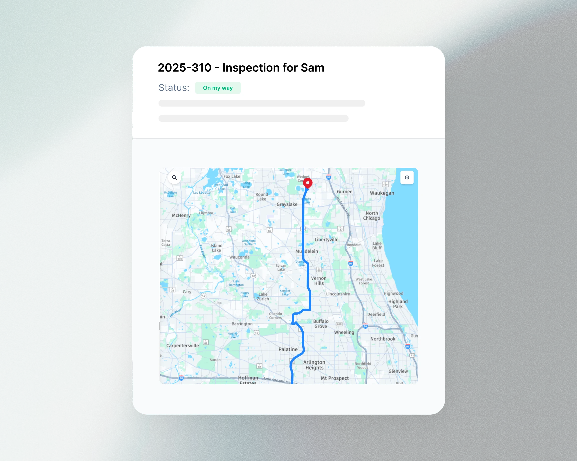 En route alert with ETA sent to homeowner