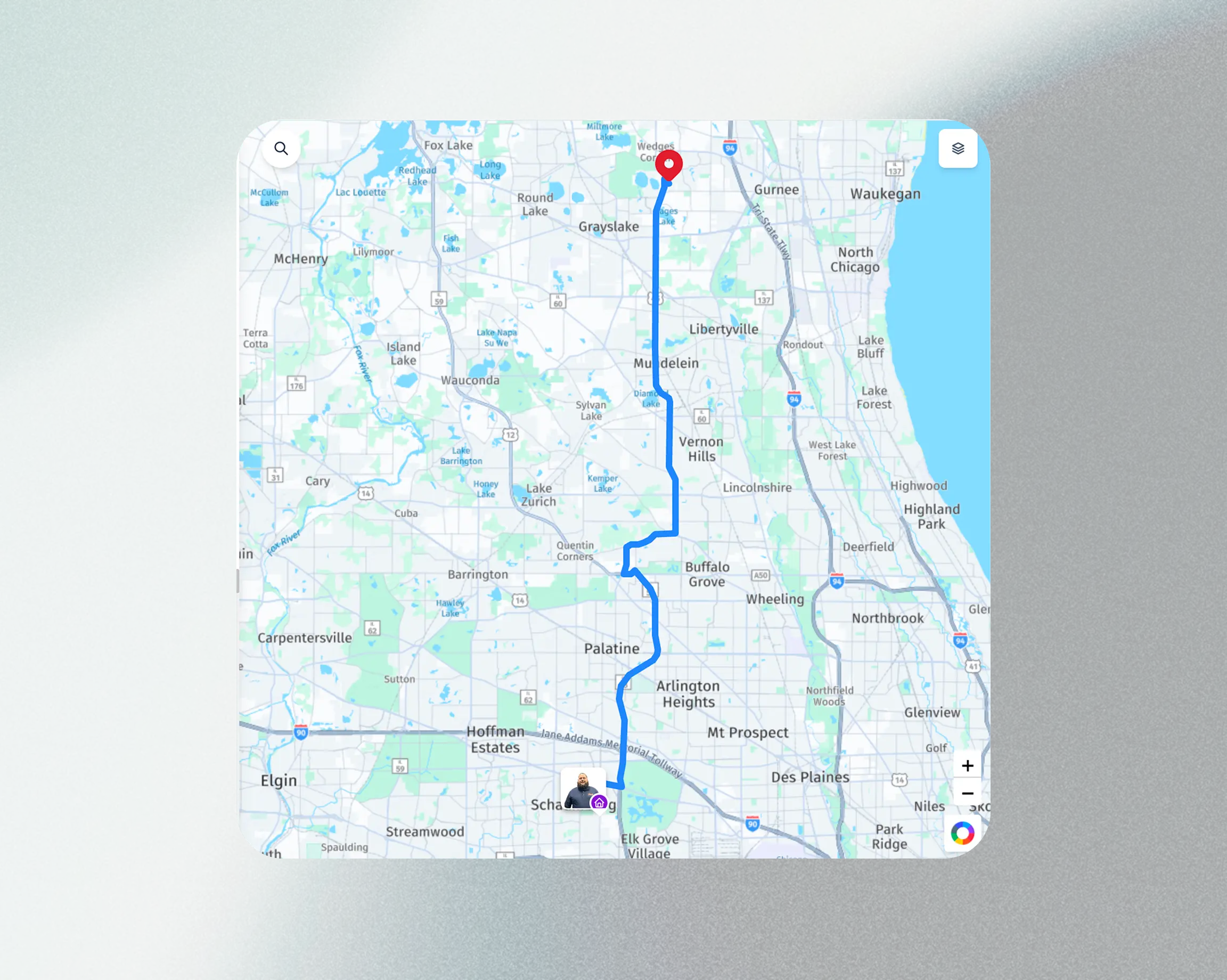 Live GPS map showing every crew location in real time