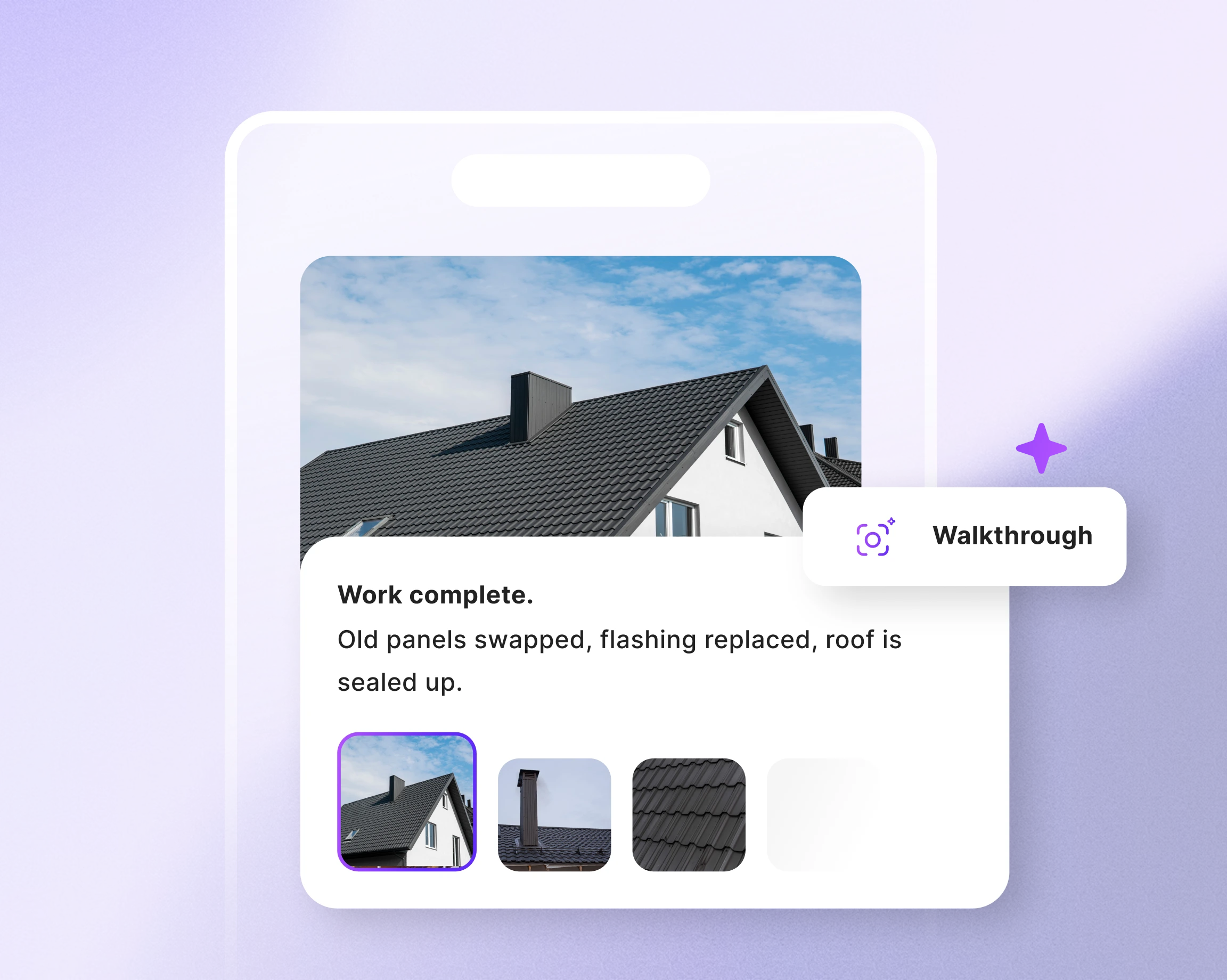 AI Walkthrough report generation on Zuper app