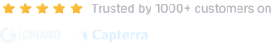 Trusted by 1000+ customers on G2 Crowd and Capterra