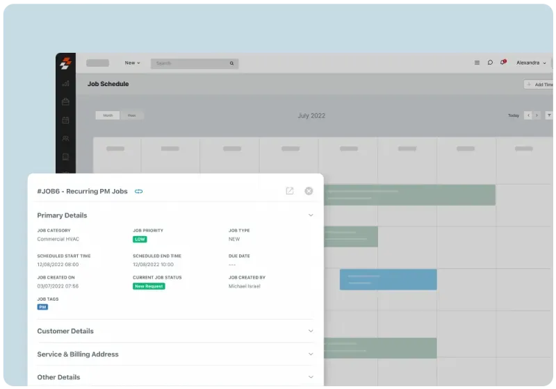 Compliance work order on Zuper mobile app