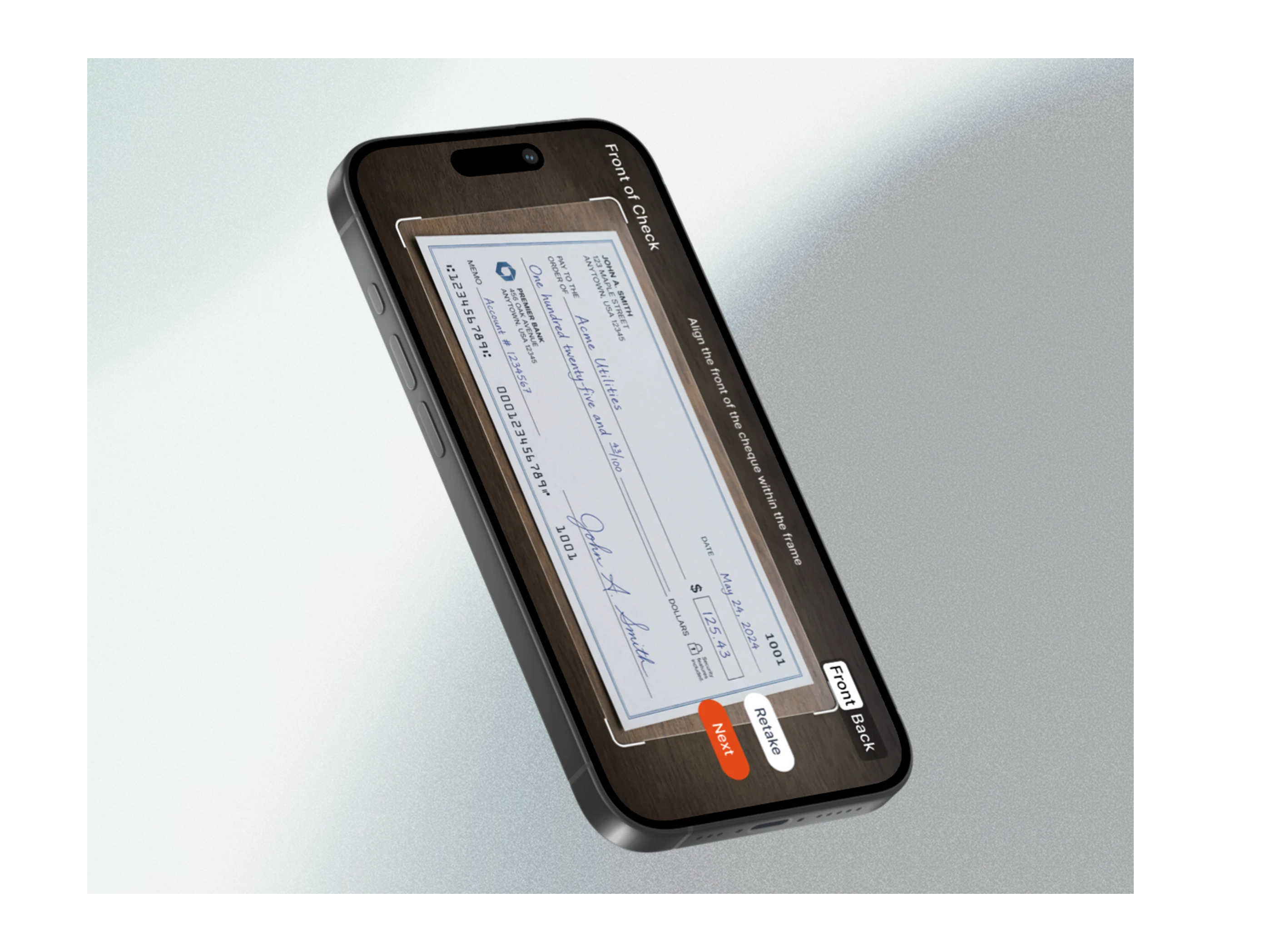 Mobile check deposit from the field