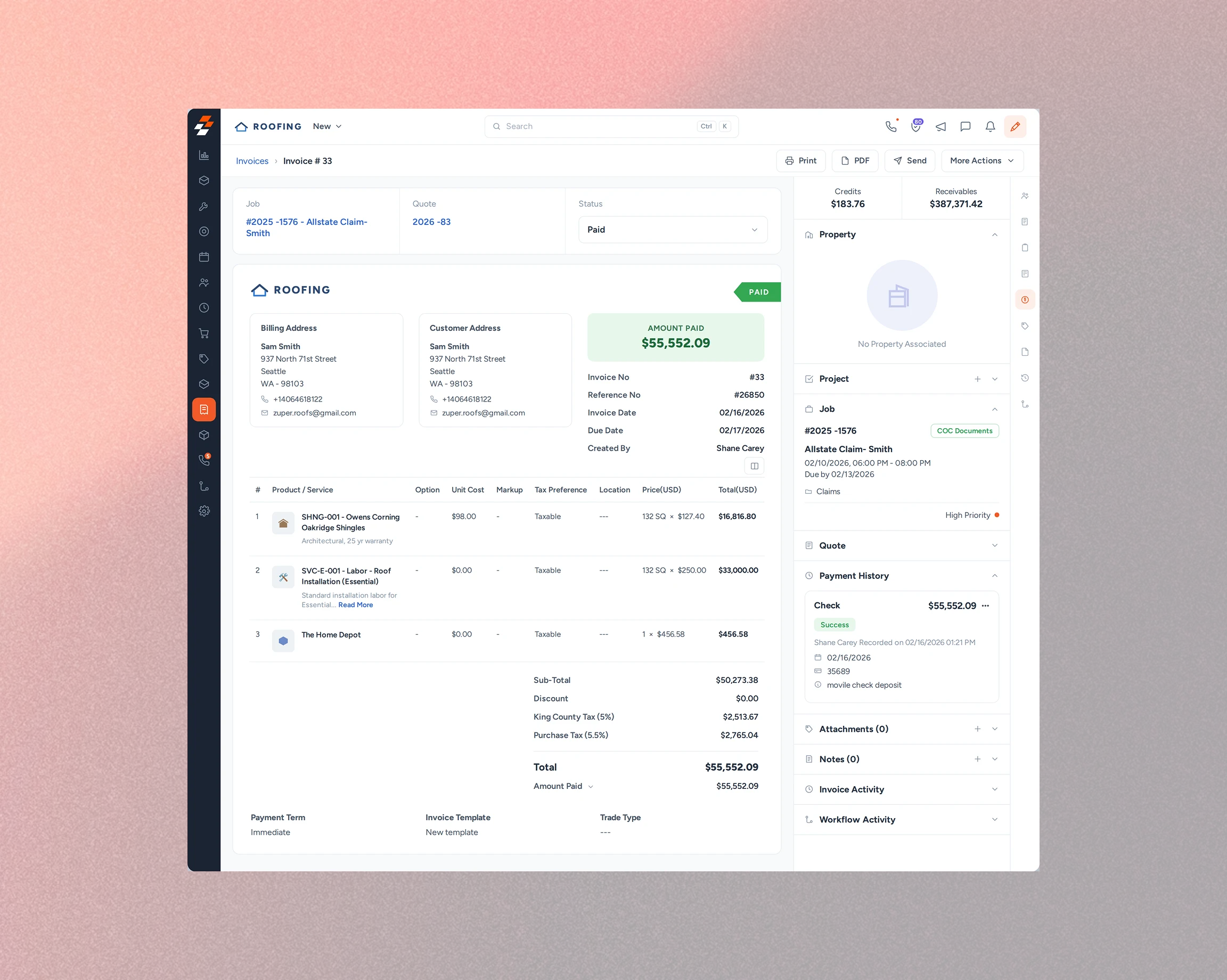 CRM and customer lifecycle in one place