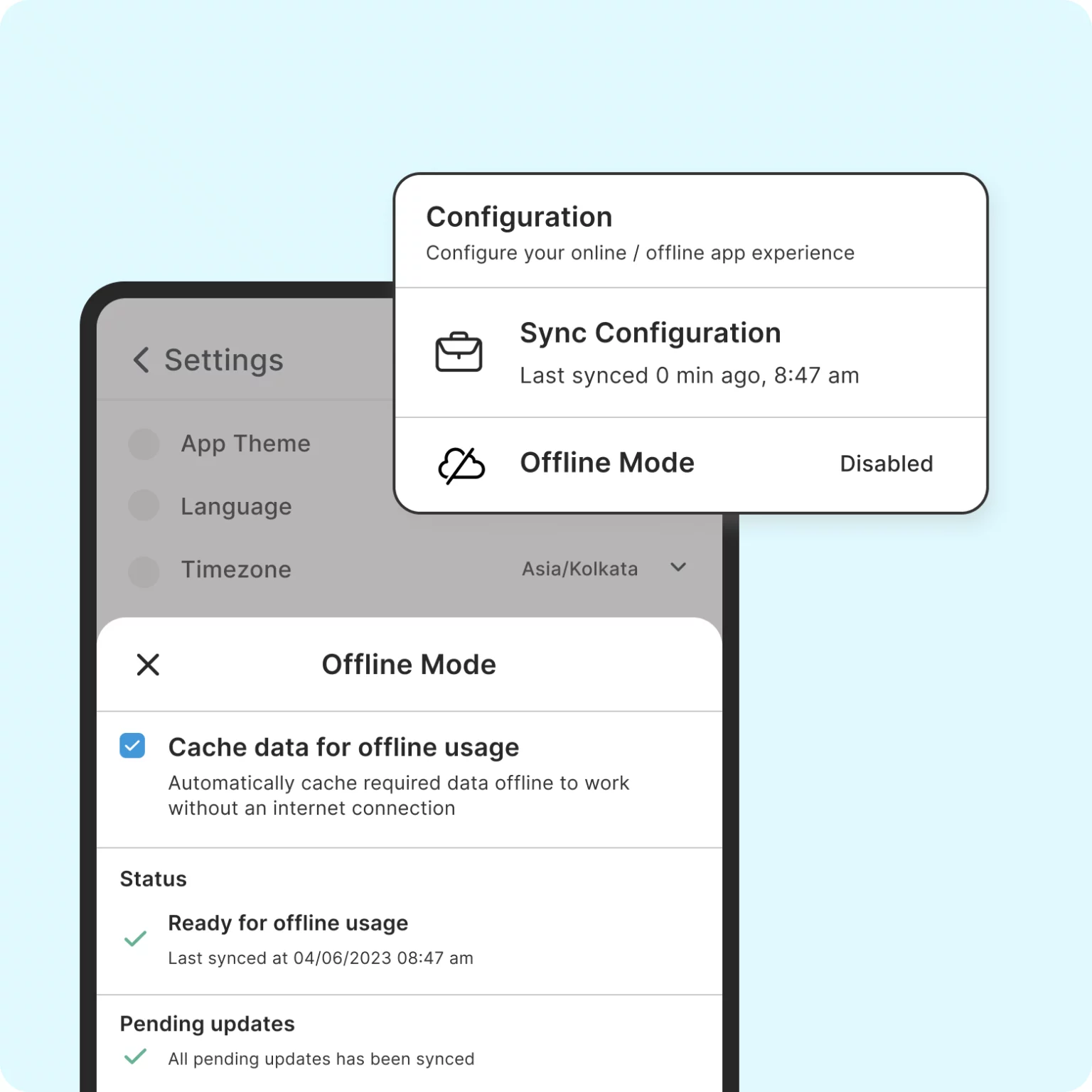 Zuper mobile app on smartphone