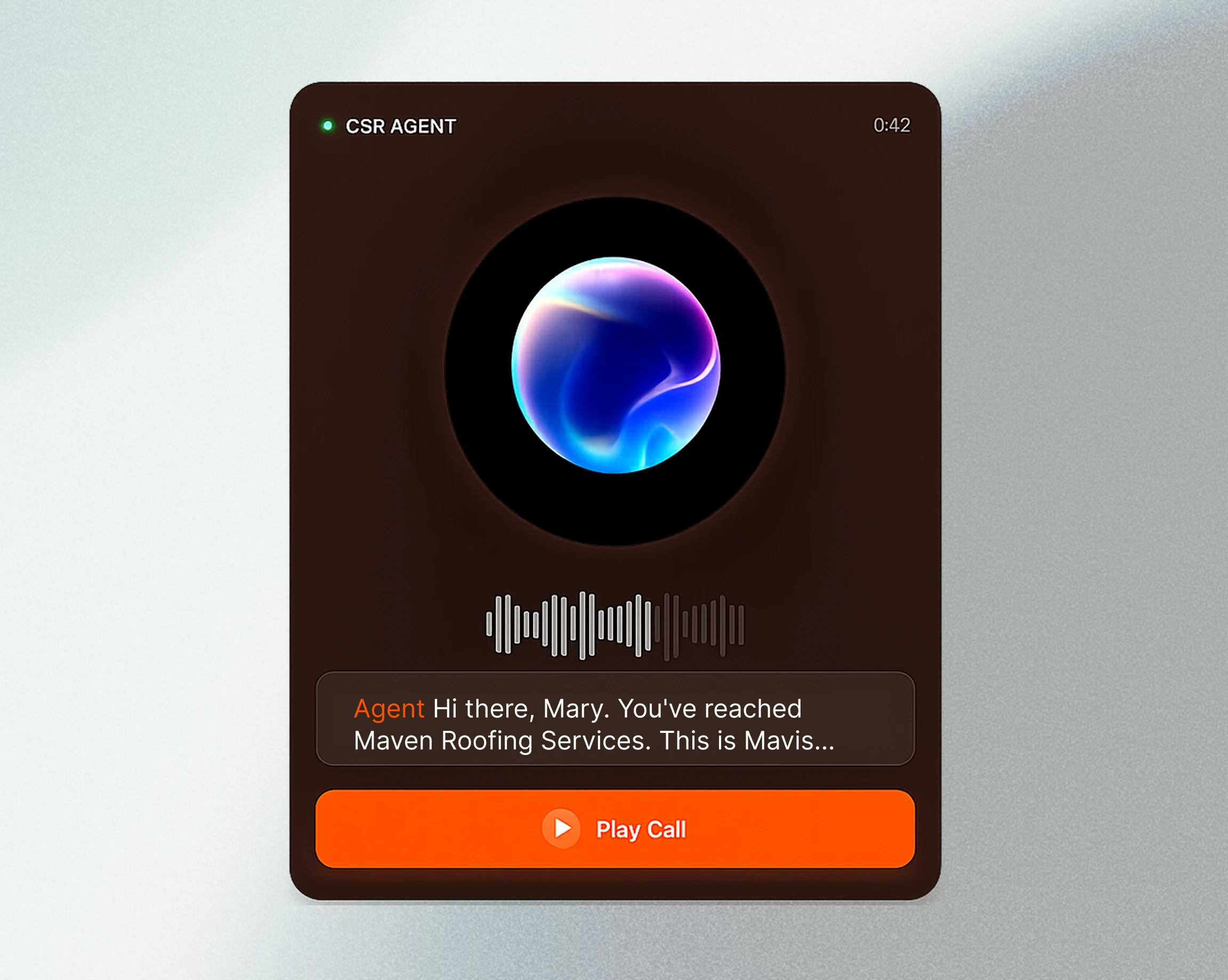 AI call handling with Zuper CSR Agent