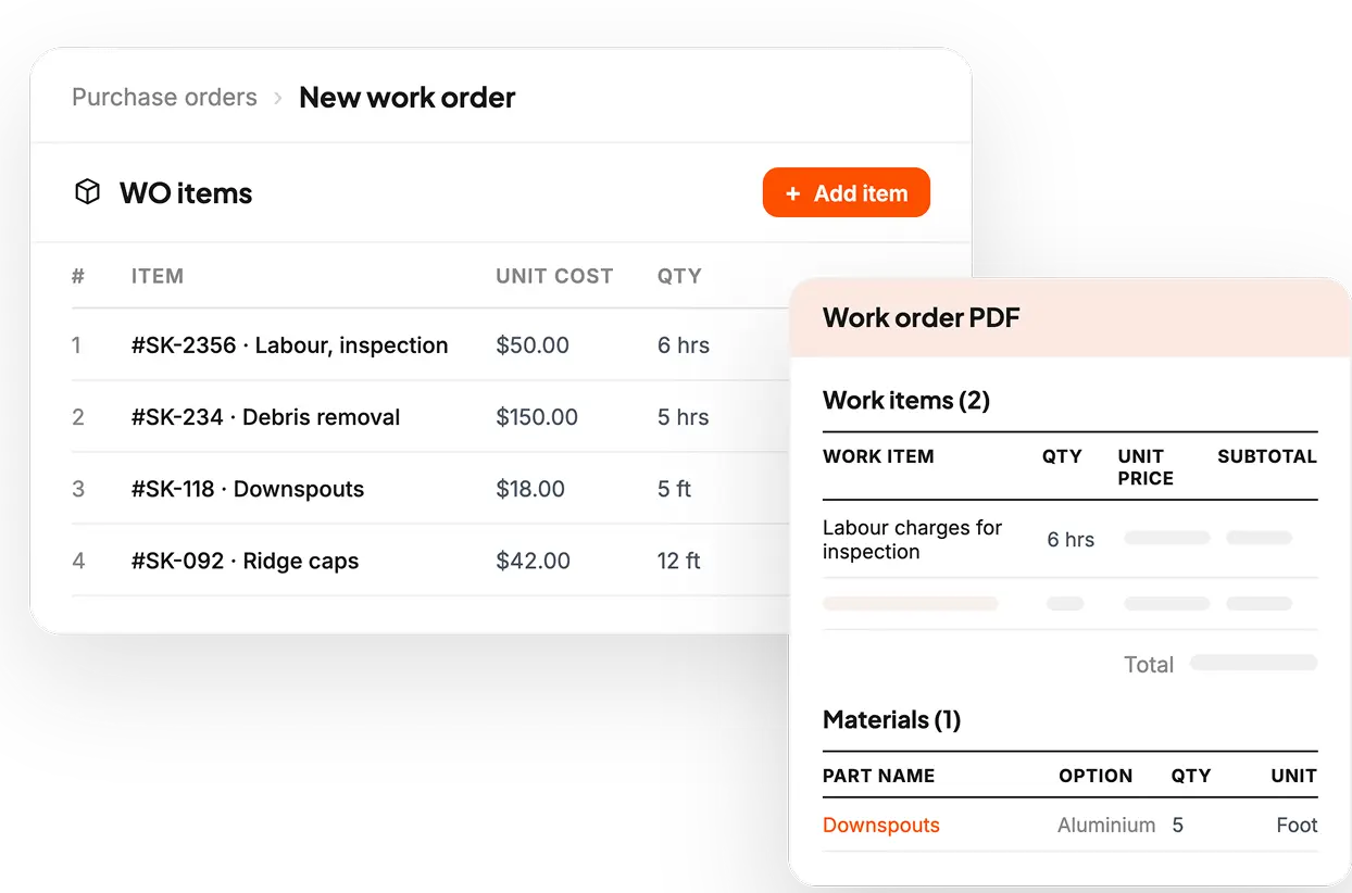 Subcontractor Work Orders