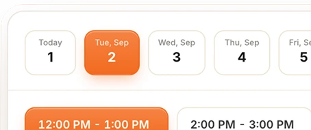 Zuper booking widget calendar