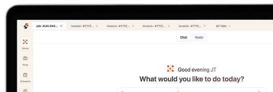 Zuper desktop application interface