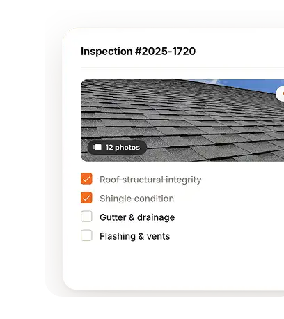 Inspection management checklist