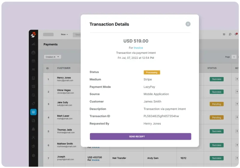 invoice details
