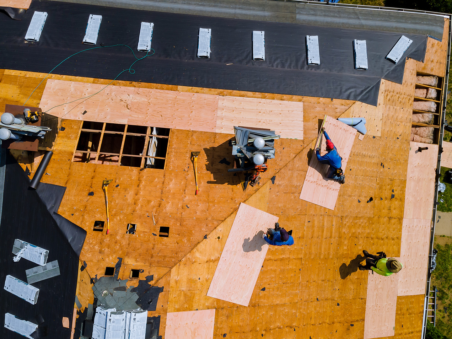 A large roofing job handled by a growing roofing business